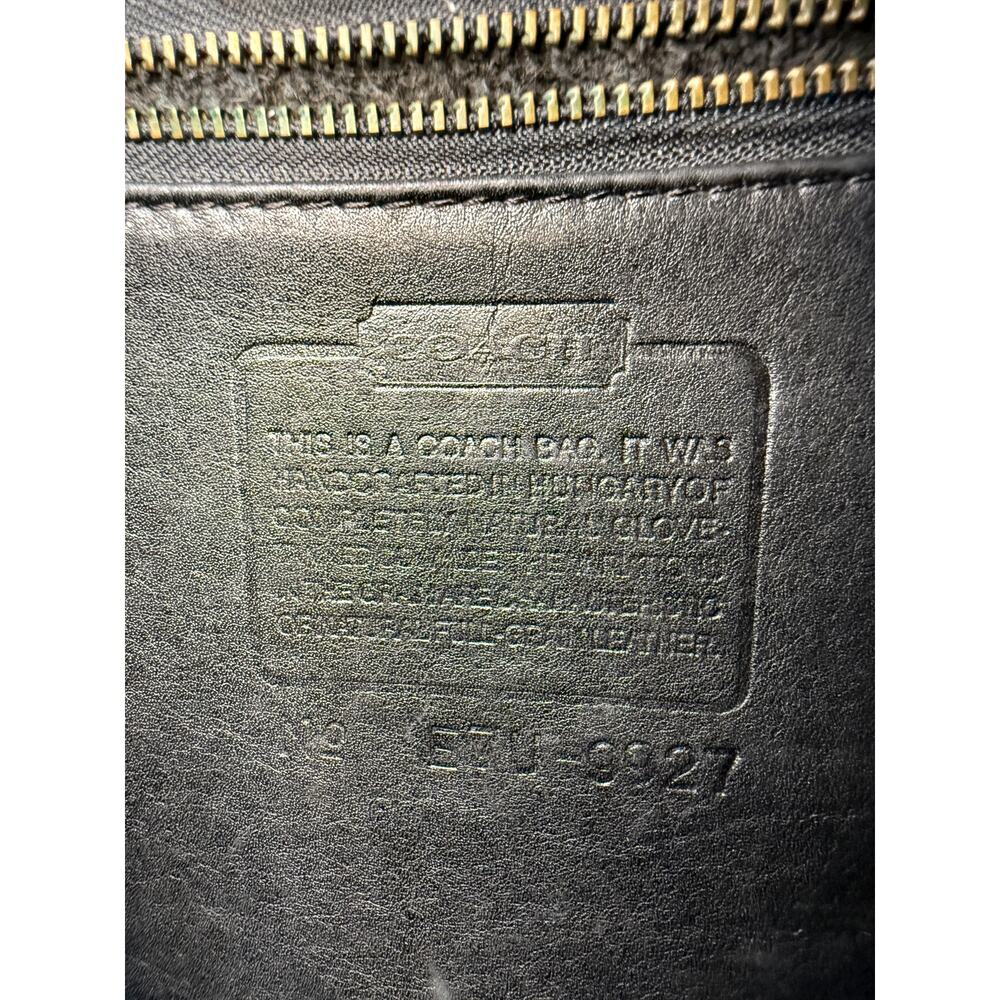 Coach Vintage Willis Bag 9927 Black Leather Crossbody Top Handle Brass Hardware - Picture 5 of 11